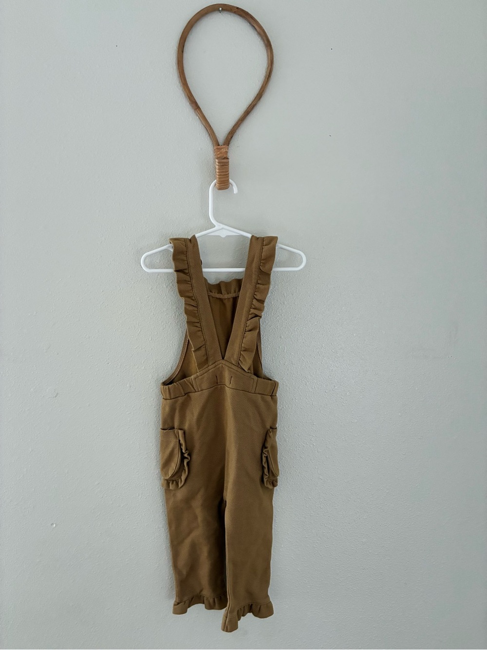 Milkbarn Rust Denim Ruffle Overalls - Picture 4 of 7